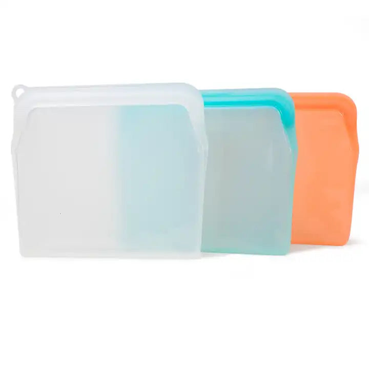 Eco-friendly food fresh storage bag good sealing plastic free reusable silicone zip-lock food storage bag