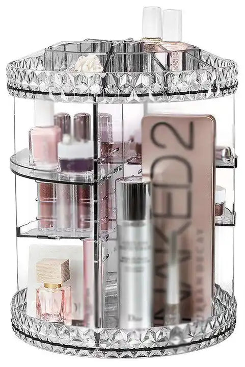 Makeup Organizer Adjustable Multi-Function Acrylic Beauty Cosmetic Storage 360 Rotating Makeup Organizer