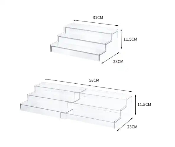 Staircase countertop storage rack with adjustable telescopic storage rack kitchen seasoning rack