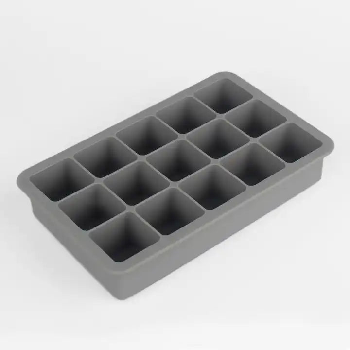 Food grade odorless 15 caves frozen mold silicone tray ice cube