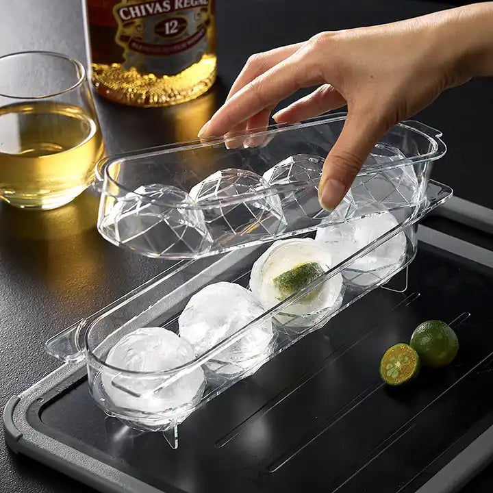 Ice Ball Maker BPA free PET Material Ice Cube Tray Mould Clear Ice Ball Plastic Mold Kitchen Fridge Tool