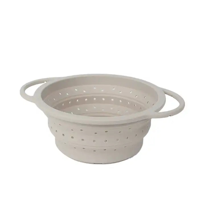 Food Colander Silicone Drain Basket Silicone Colander Strainer With Extend