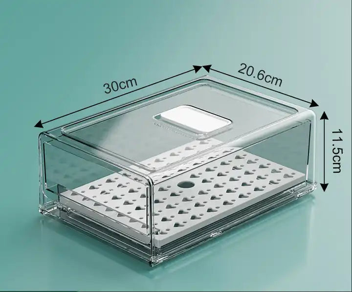 PET fruit and vegetable egg sorti Drawer style With drainage board refriger ato can be stacked with kitchen thickened