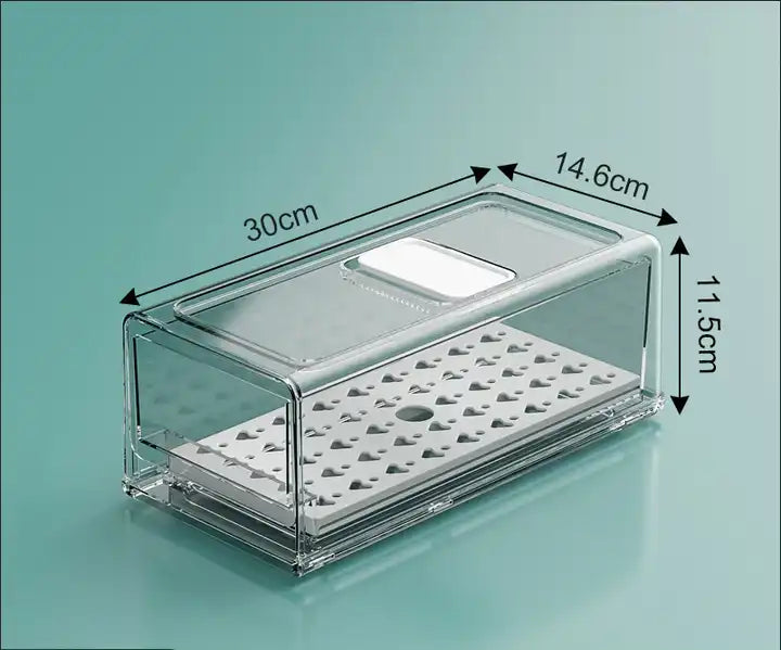 PET fruit and vegetable egg sorti Drawer style With drainage board refriger ato can be stacked with kitchen thickened