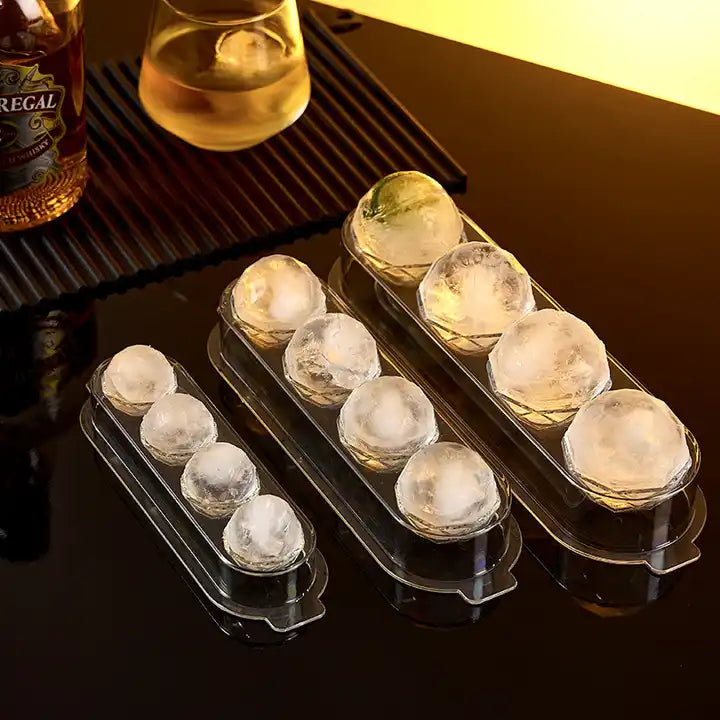 Ice Ball Maker BPA free PET Material Ice Cube Tray Mould Clear Ice Ball Plastic Mold Kitchen Fridge Tool