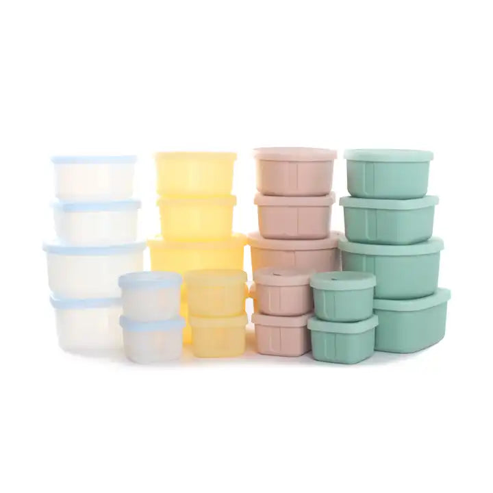 Easy takeaway Food Container For Silicone folding Leakproof Bento Lunch Boxes set