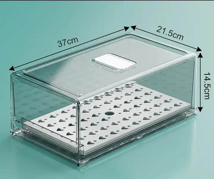 PET fruit and vegetable egg sorti Drawer style With drainage board refriger ato can be stacked with kitchen thickened