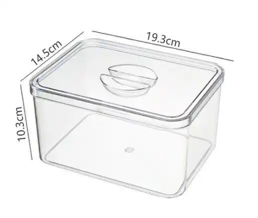 Transparent PET stackable Food Crisper Refrigerator storage