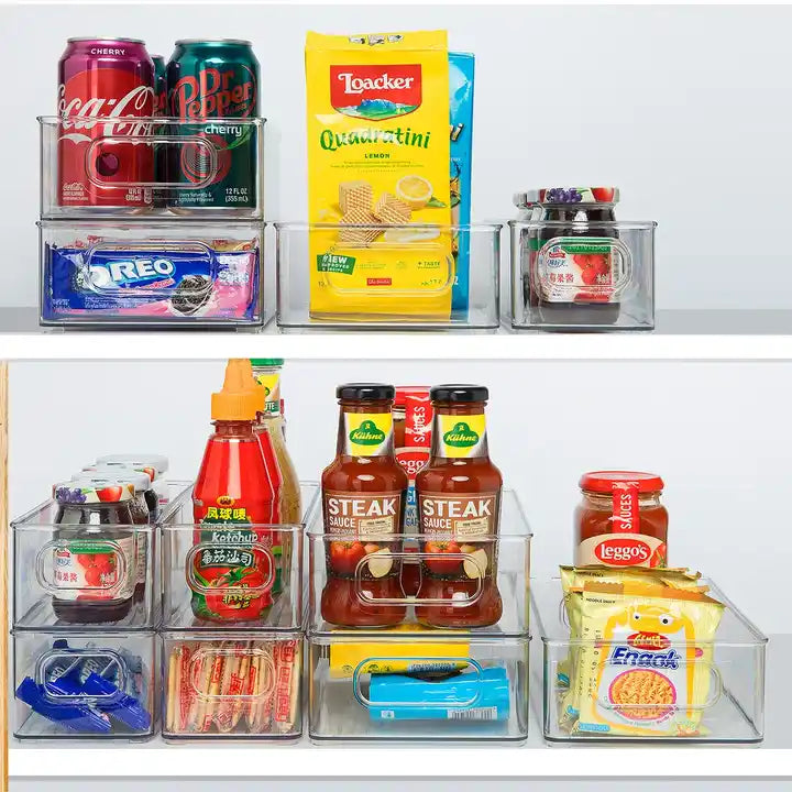 Transparent Fridge Storage Containers For Fruits And Vegetable Stackable Storage Boxes Kitchen Organizer