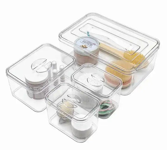 Transparent PET stackable Food Crisper Refrigerator storage