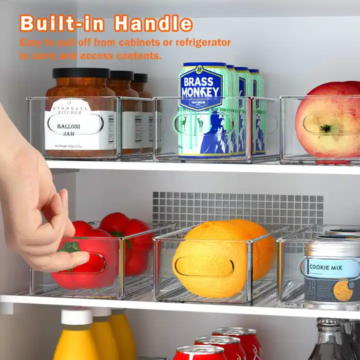 Transparent Fridge Storage Containers For Fruits And Vegetable Stackable Storage Boxes Kitchen Organizer